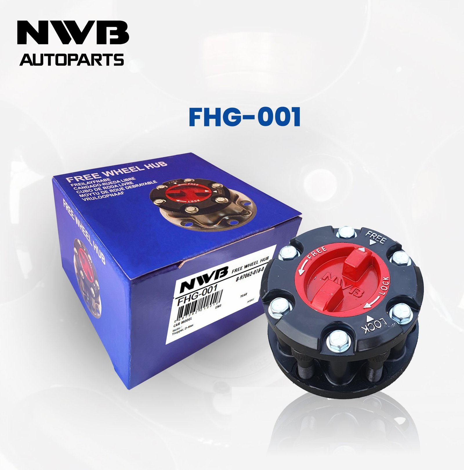 NWB Freelock / Free Wheel Hub Mobil 4x4 Isuzu D-Max - FHG-001 (2Pcs) - Image 2