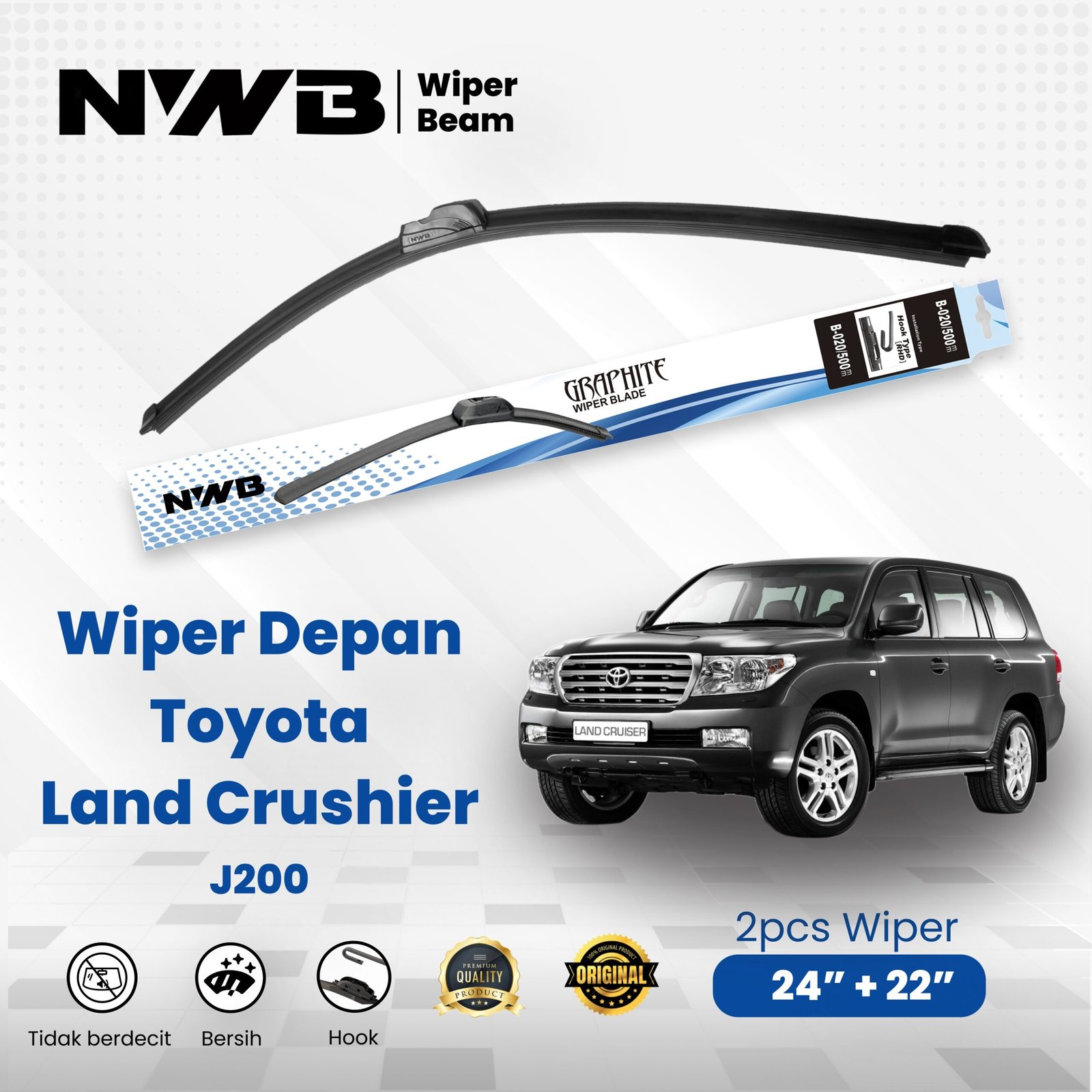 Beam / Frameless Toyota Land Crushier J200