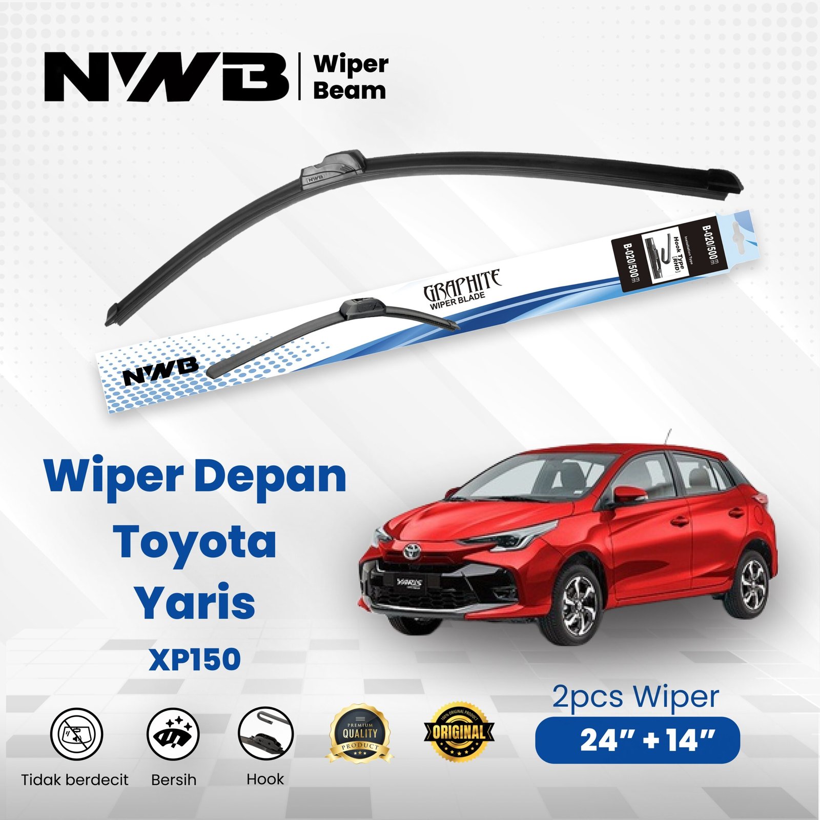 Beam / frameless Toyota Yaris XP150