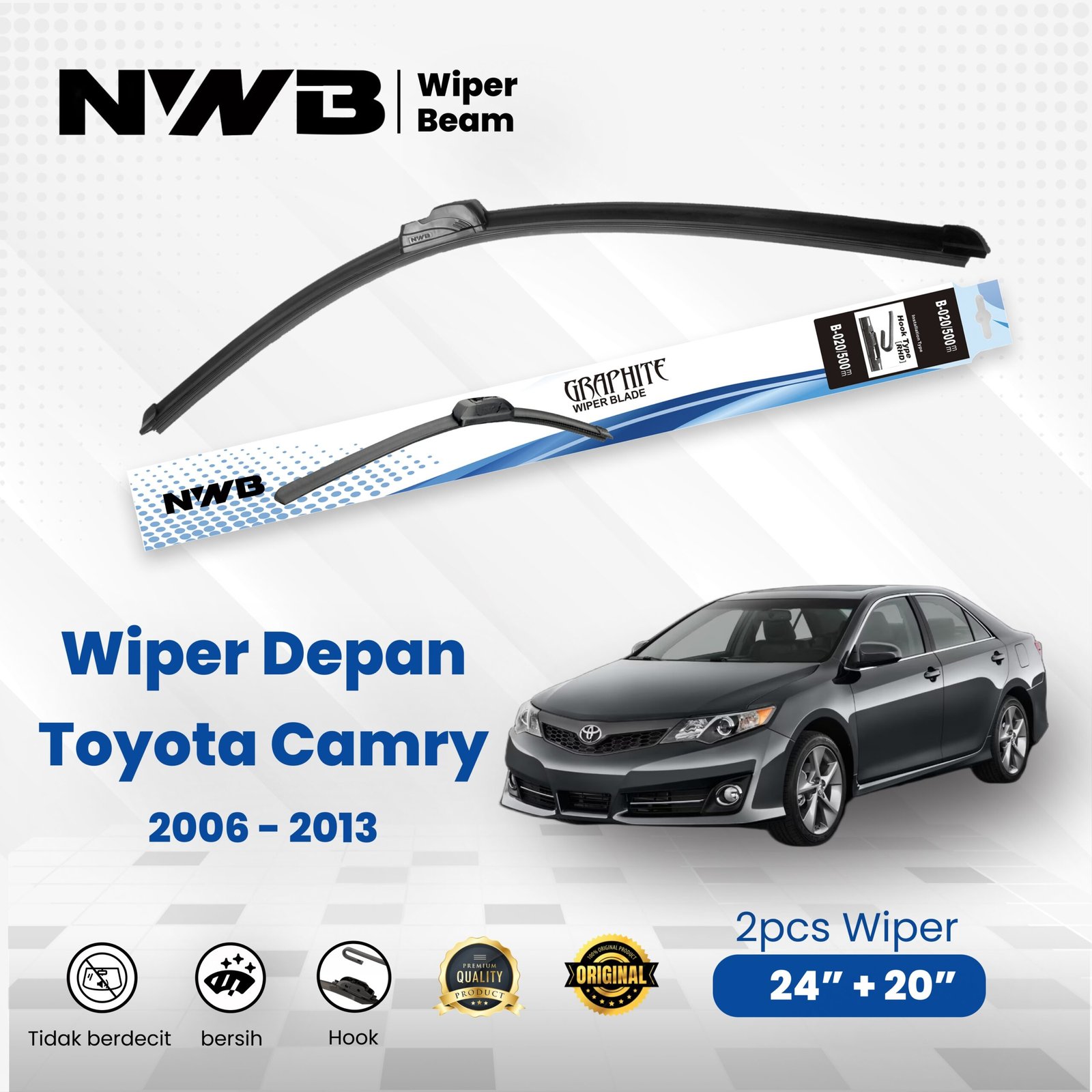 Beam / Frameless Toyota Camry 2006 - 2013