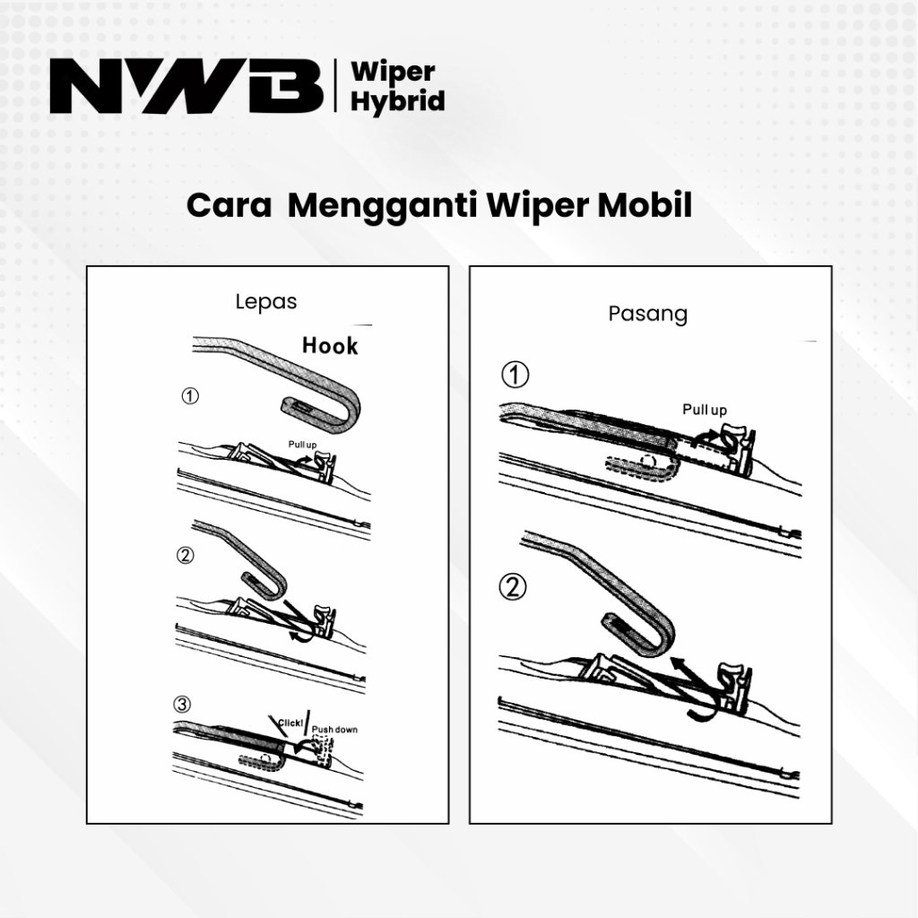 Wiper Mobil Hybrid Toyota Agya (WPH 20" & 14") - Image 5