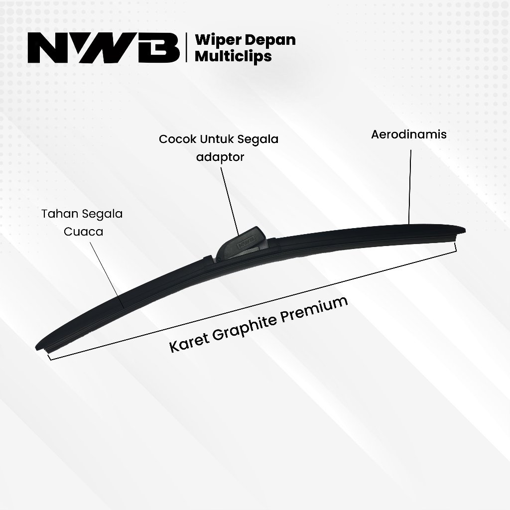 Wiper Mobil Multiclips Premium Toyota Vios 2007-2013 (WPM 24" & 14") - Image 2