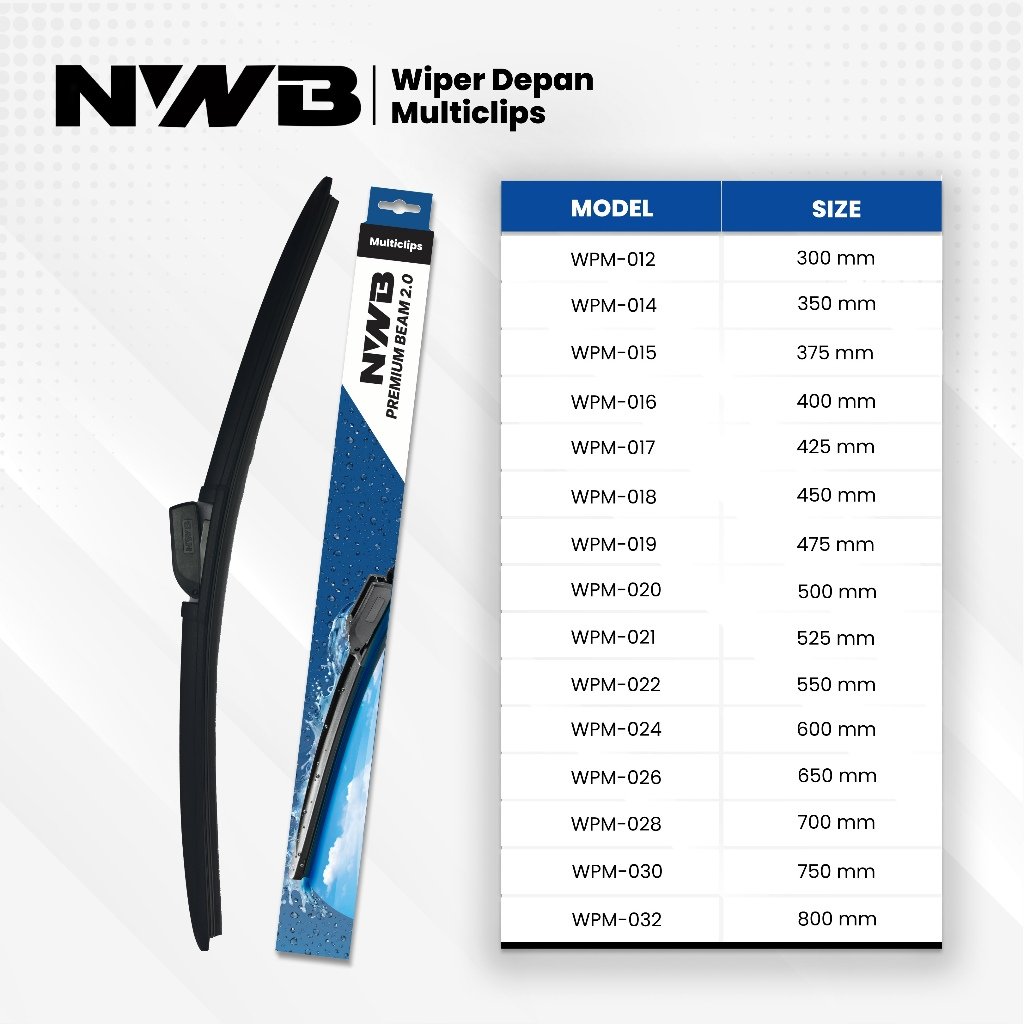 Wiper Mobil Multiclips Premium Toyota Vios 2007-2013 (WPM 24" & 14") - Image 4
