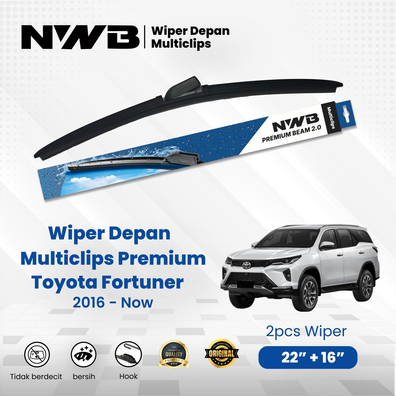 Multiclips Premium Toyota Fortuner 2016-Now