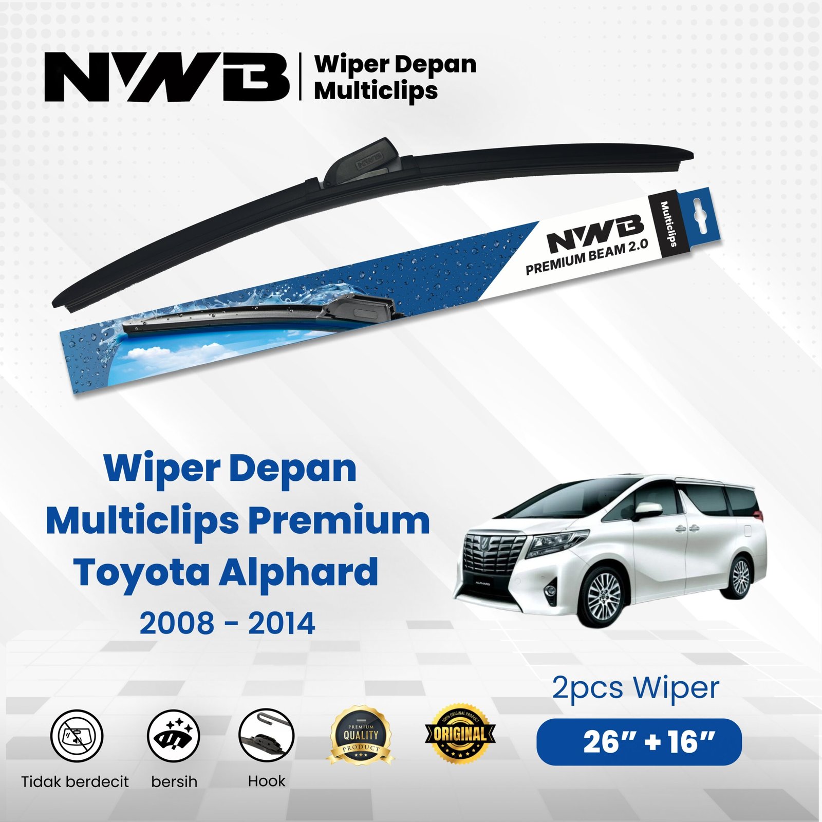 Multiclips Premium Toyota Alphard 2008-2014