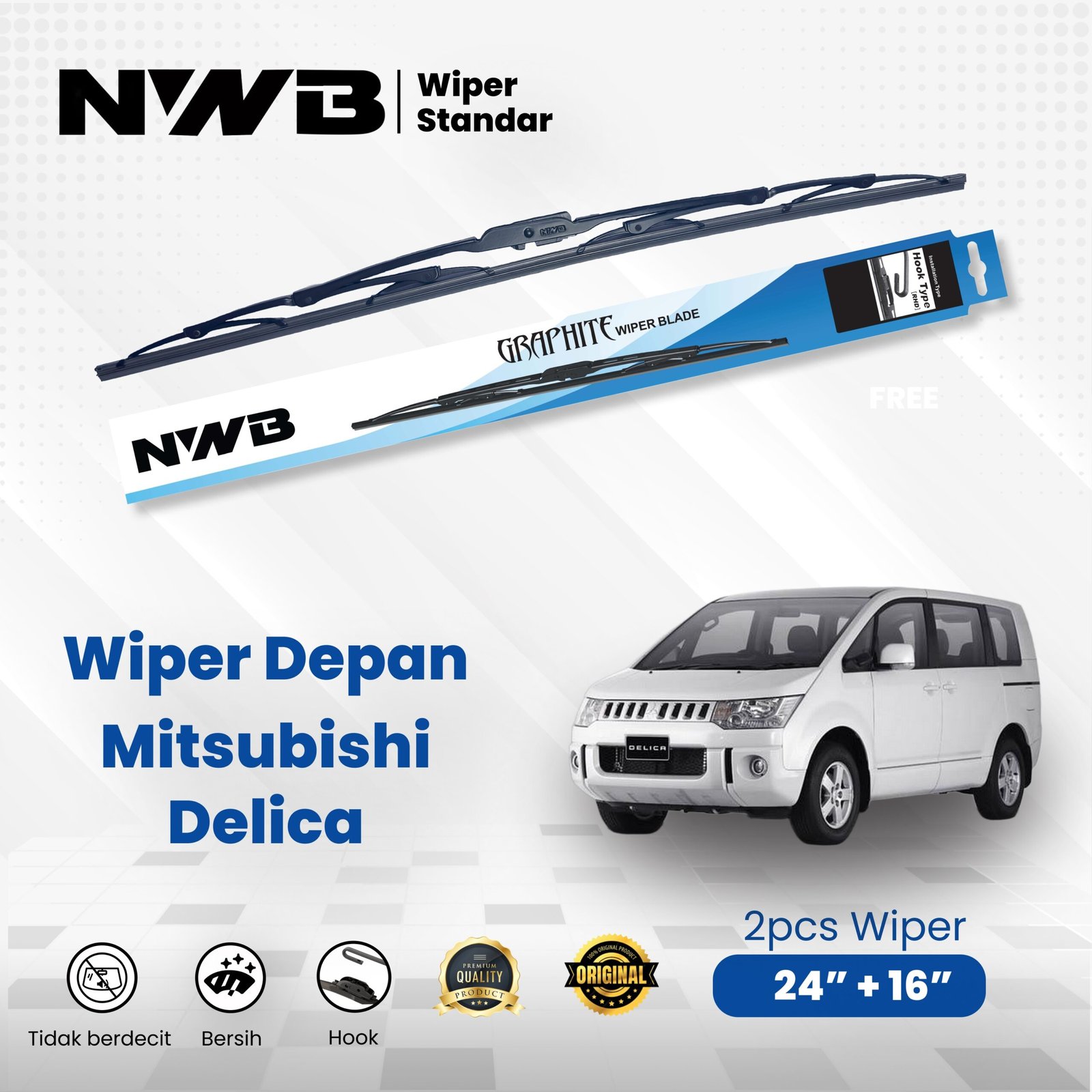 Wiper Mobil Standar Mitsubishi Delica