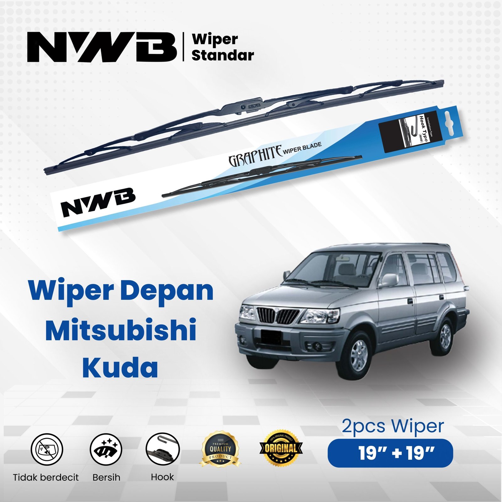 Wiper Mobil Standar Mitsubishi Kuda