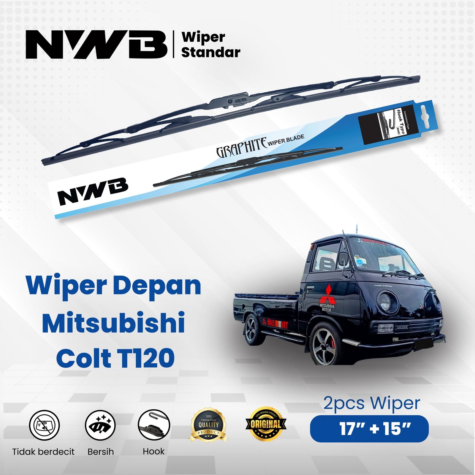 Wiper Mobil Standar Mitsubishi Colt T120