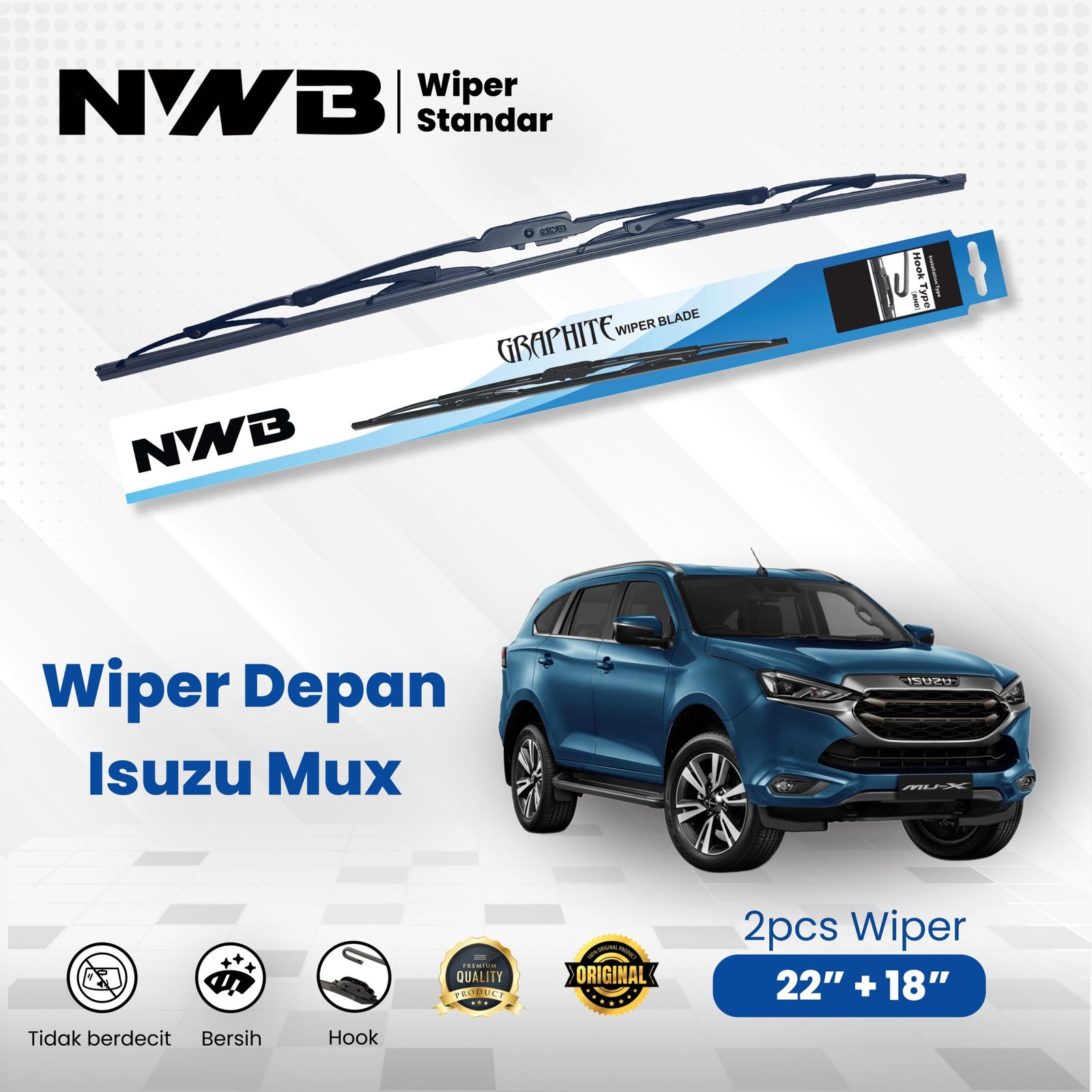 Wiper Mobil Standar Isuzu Mux
