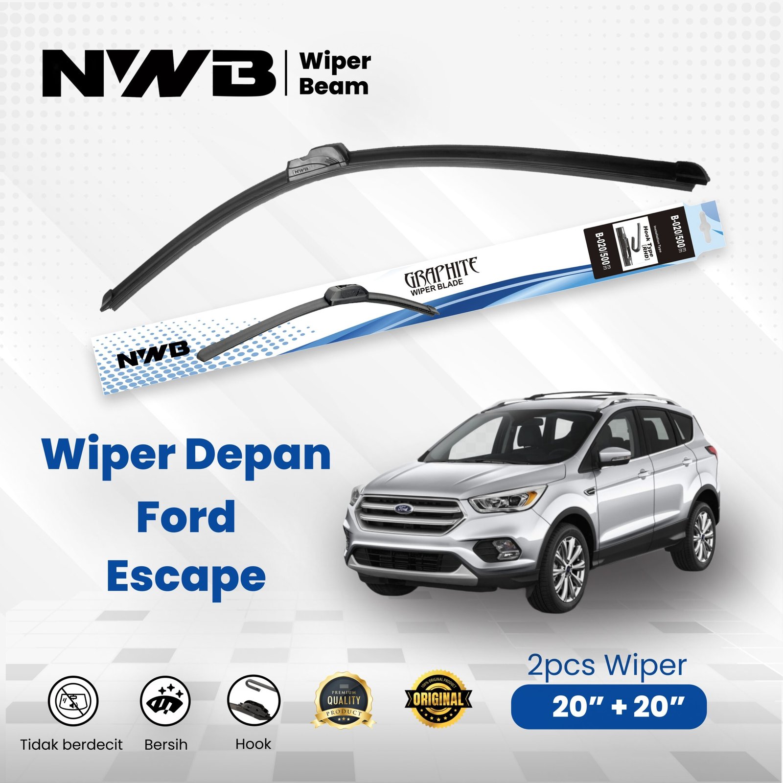 Wiper Mobil Beam/Frameless Ford Escape