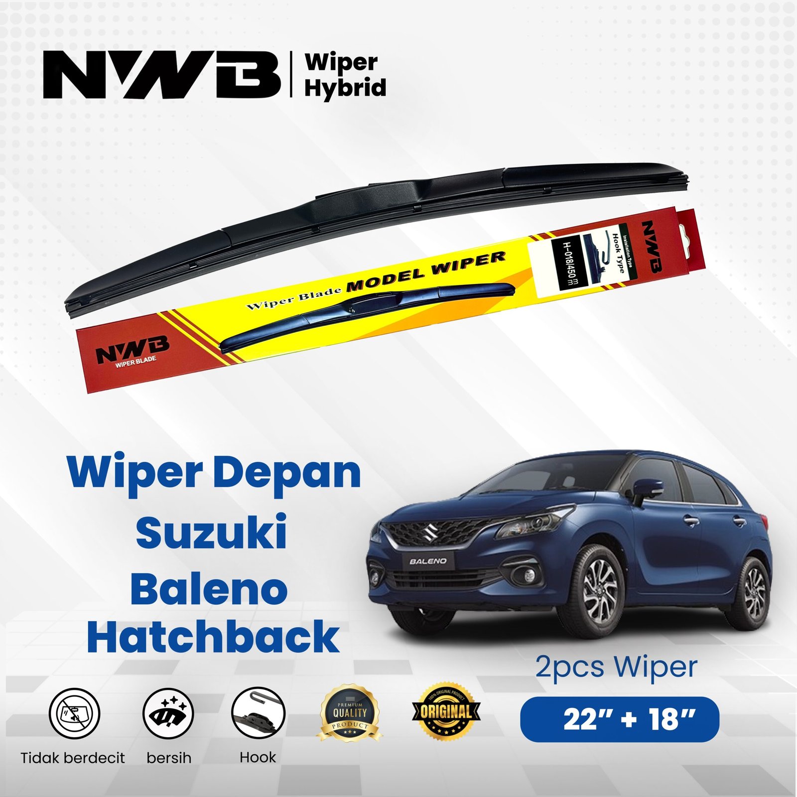Wiper Mobil Hybrid Suzuki Baleno Hatchback
