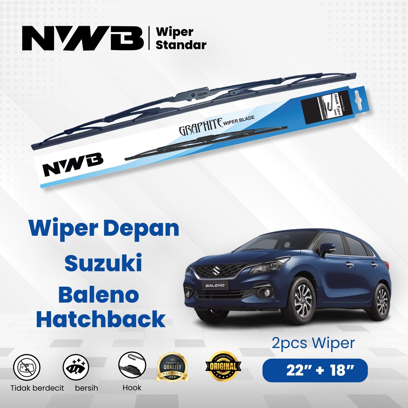 Wiper Mobil standar Suzuki Baleno Hatchback