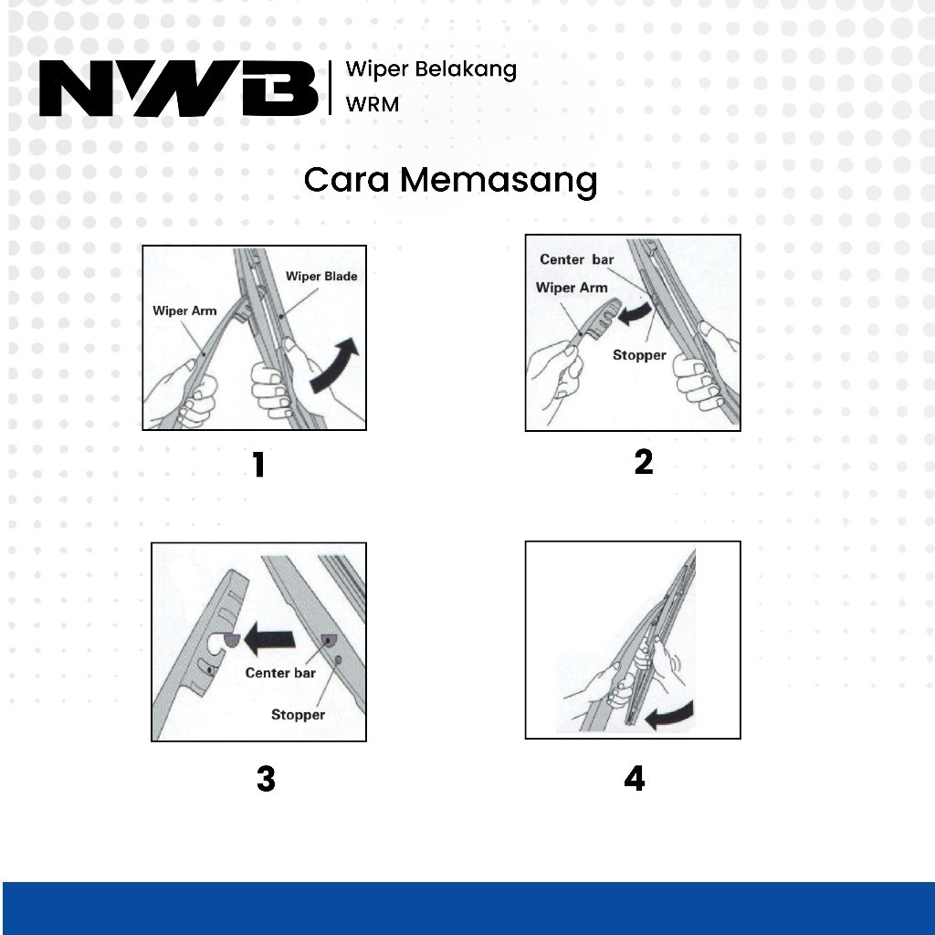 Wiper Belakang Multiclips Premium Suzuki Ertiga (WRM 12"-R1) - Image 8