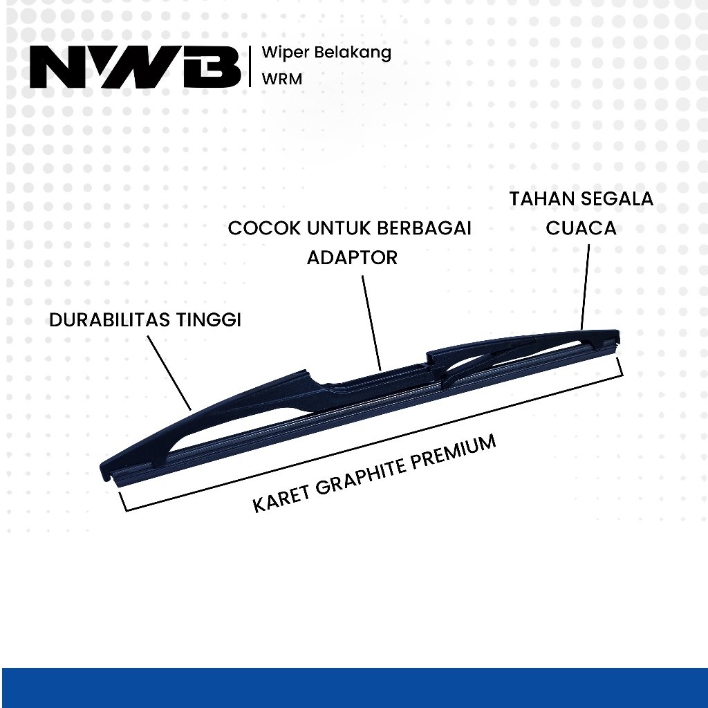 Wiper Belakang Multiclips Premium Suzuki Ignis (WRM 12"-R1) - Image 7