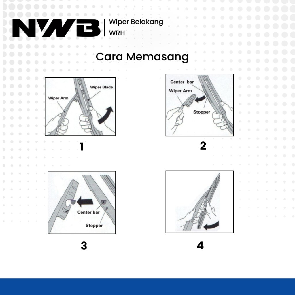 Wiper Belakang Mobil Suzuki Escudo 2.0 (WRH-14") - Image 3