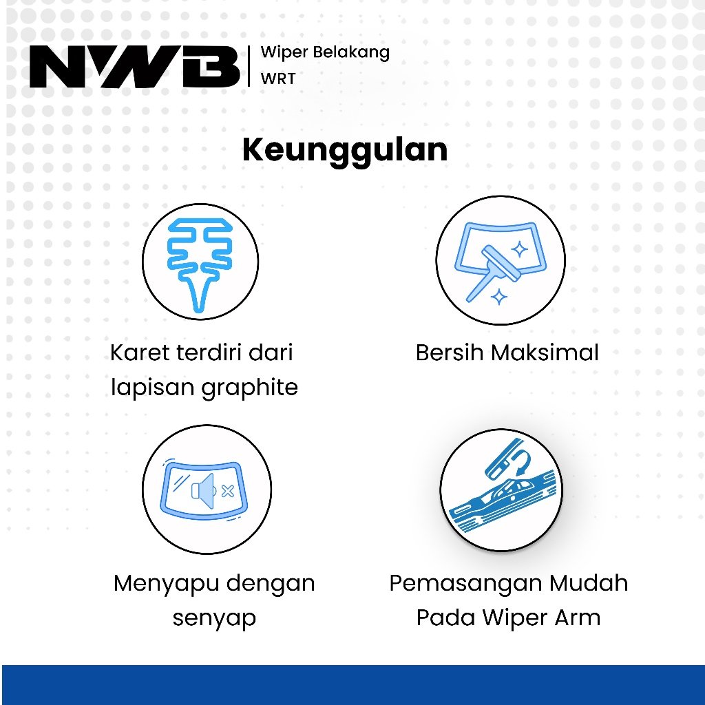 Wiper Belakang Mobil Mitsubishi Mirage (WRT-12") - Image 3