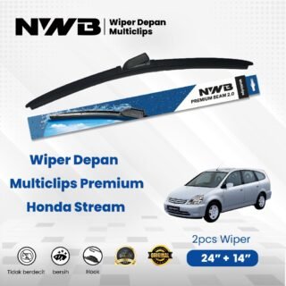 Wiper Mobil Depan Premium Multiclips – Tahan Segala Cuaca, Lebih Awet & Stylish Wiper mobil depan Premium Multiclips hadir dengan desain modern dan teknologi terbaru untuk memberikan pengalaman berkendara yang lebih aman dan nyaman. Dibuat dengan material karet graphite premium, wiper ini mampu menyapu air dengan sempurna, lebih halus, dan tidak meninggalkan goresan pada kaca mobil Anda. Keunggulan Produk: - Cocok untuk berbagai jenis mobil (universal multiclips adaptor). - Terbuat dari karet graphite premium yang lebih awet & tahan lama. - Desain aerodinamis, meminimalisir suara berisik saat digunakan. - Tahan segala cuaca, baik panas maupun hujan deras. - Mudah dipasang tanpa perlu peralatan tambahan. Varian Ukuran: Tersedia dalam berbagai ukuran sesuai kebutuhan mobil Anda. Rekomendasi: Wajib dimiliki untuk menjaga visibilitas tetap maksimal di segala kondisi jalan. Catatan Penting: Sebelum membeli, pastikan mengkonfirmasi atau tanyakan terlebih dahulu ke admin terkait tipe mobil Anda agar wiper + adaptor yang dikirim benar-benar sesuai dan optimal digunakan. NNB Premium Multiclips