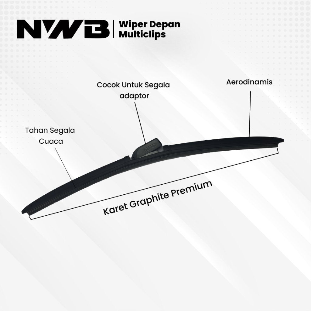 Wiper Mobil Multiclips Premium Chevrolet Spin (WPM 22" & 18") - Image 2