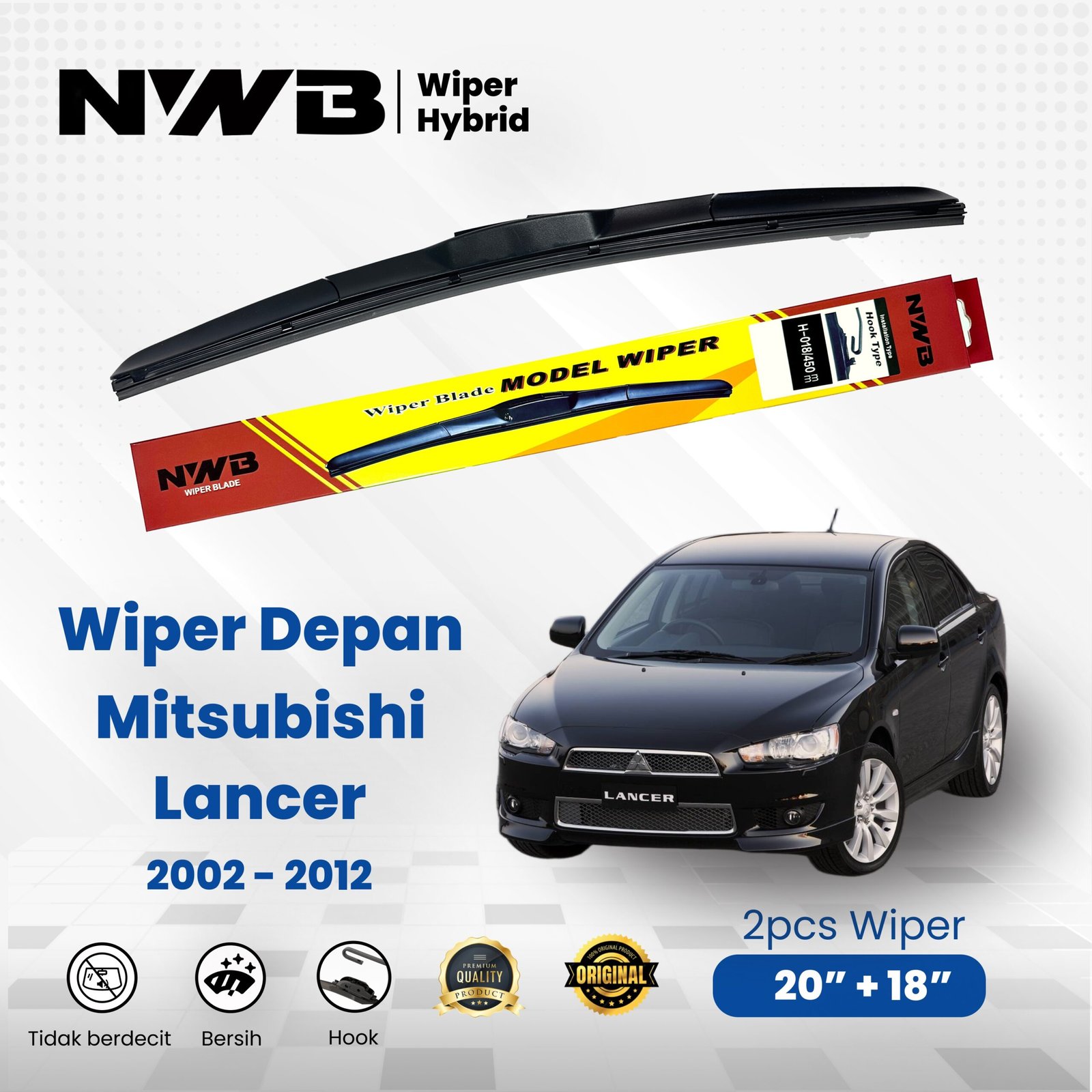 Wiper Mobil Hybrid Mitsubishi Lancer 2002 - 2012