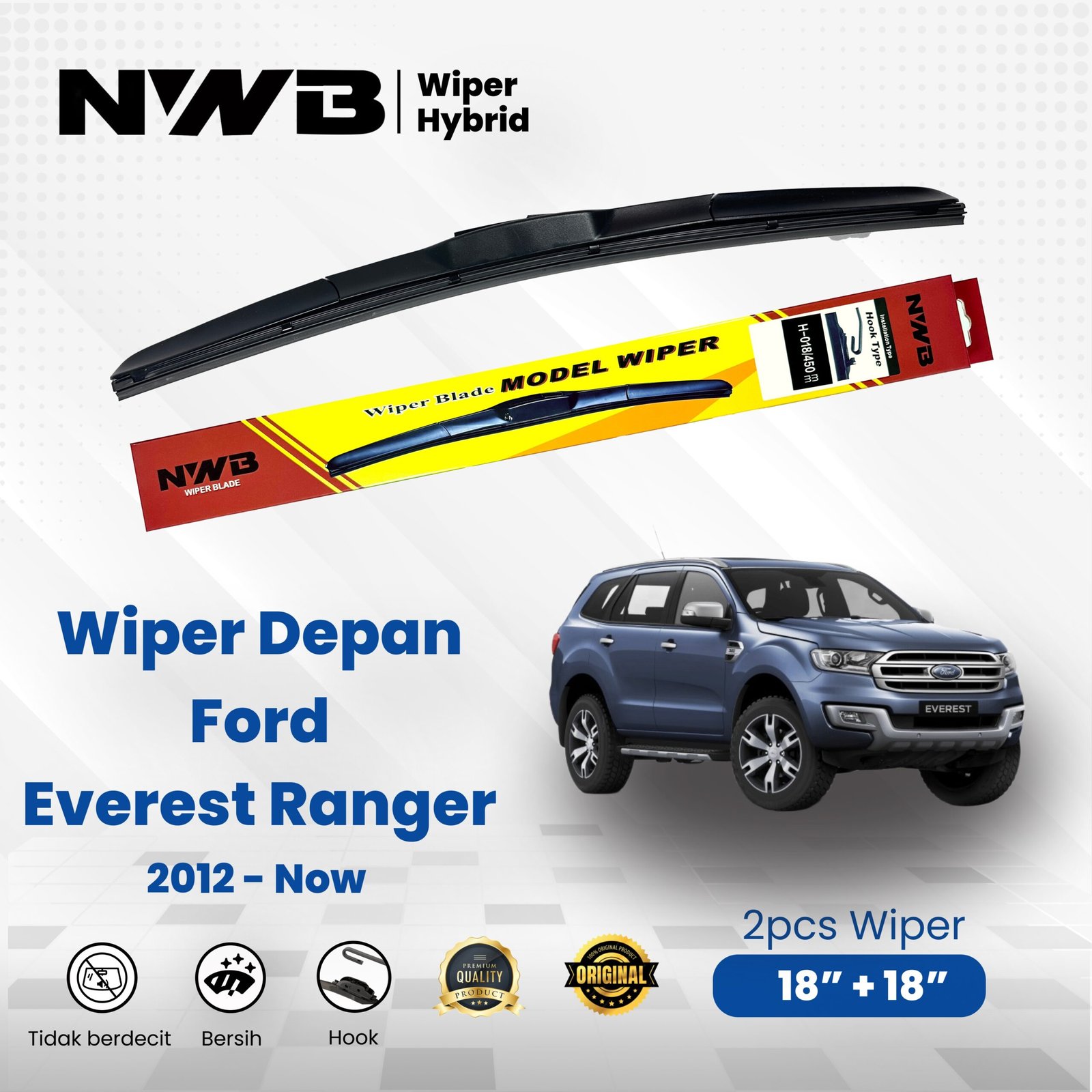 Wiper Mobil Hybrid Ford Everest Ranger 2012 - Now